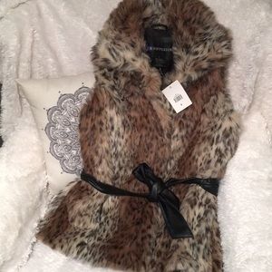 Faux Fur Cheetah Vest
